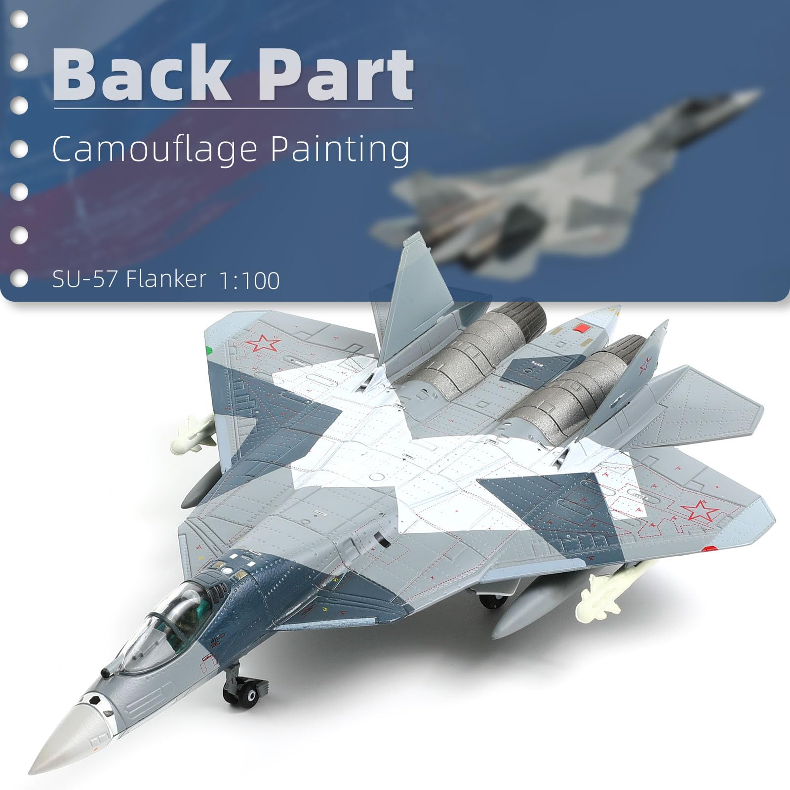Amazon.co.jp: NUOTIE 1/100 SU-57 航空機 ロシア スホーイ ダイ